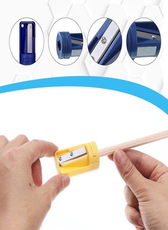 Sliverdew 5 Pack Carpenter Pencil Sharpener, Colourful Manual Woodwork Pencil Cutter, Portable Travel Pencils Sharpening Tool, Manual Construction Pencils Sharpener for Woodworking, 5 Colors - Image 3