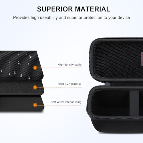 Elonbo Carrying Case ​for Marshall Emberton II/III Portable Bluetooth Speaker, Marshall Emberton Speaker Hard Travel Bag Storage Holder, Mesh Pocket Fits Charger, Black - Image 5