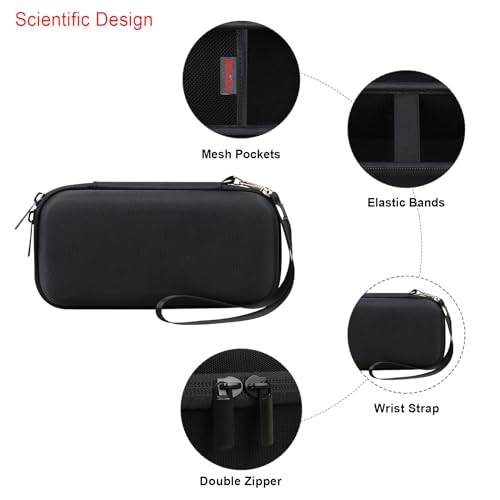 Elonbo Carrying Case ​for Marshall Emberton II/III Portable Bluetooth Speaker, Marshall Emberton Speaker Hard Travel Bag Storage Holder, Mesh Pocket Fits Charger, Black - Image 4