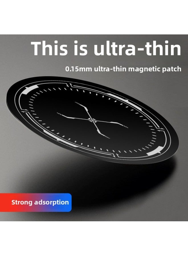 K5K6 Mobile Phone Radiator Iron Sheet Magnetic Car Bracket Universal With Adhesive Magnetic Radiator Magnetic Sheet-Color:0.3mm Thick Black 5.9cm  - Image 5