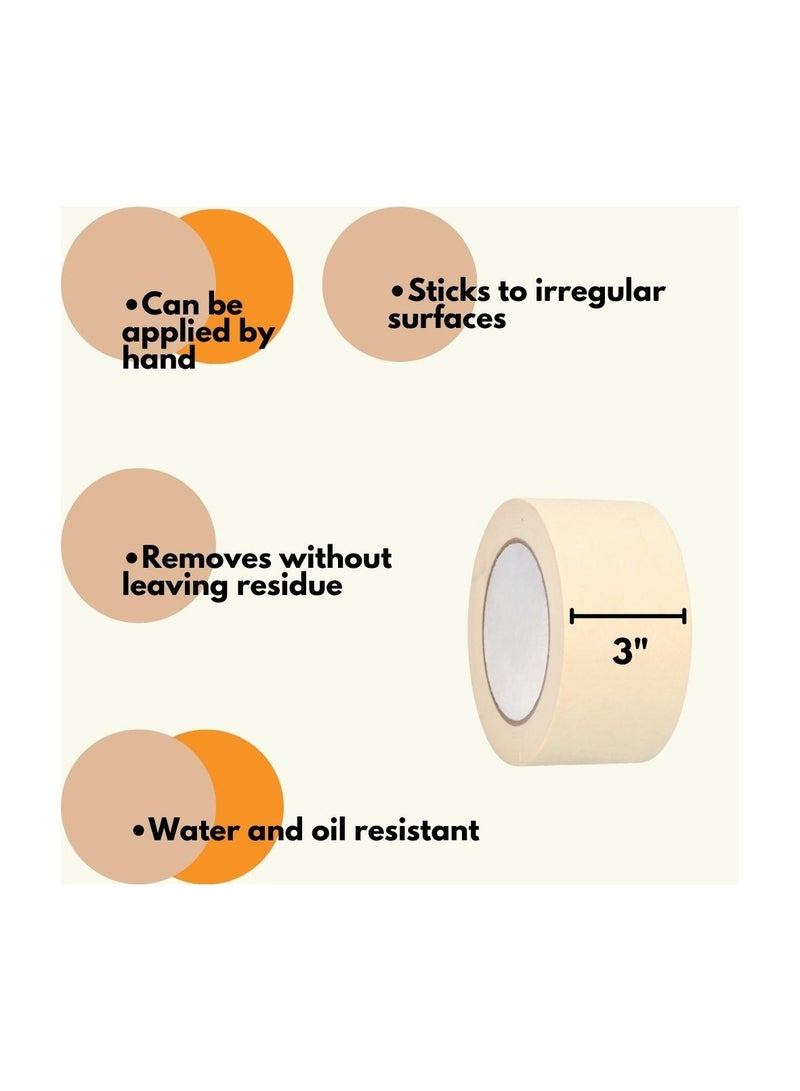 ABRO Masking Paper Tape 3 Inch 25 Yards - Image 2