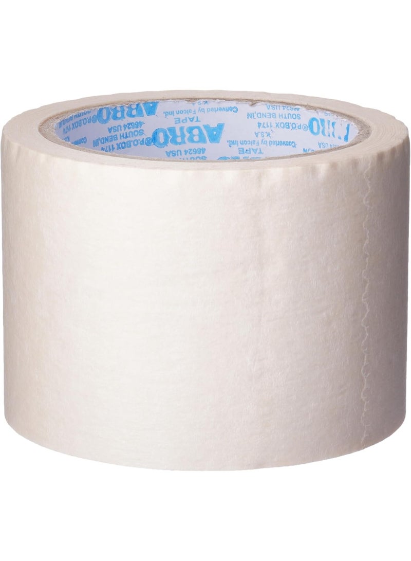ABRO 3 Inch Masking Tape 25 Yards, Easy Tear Crepe Paper Painter's Tape, Clean Removal, Paint & Solvent Resistant for Painting, Automotive & DIY - Image 1