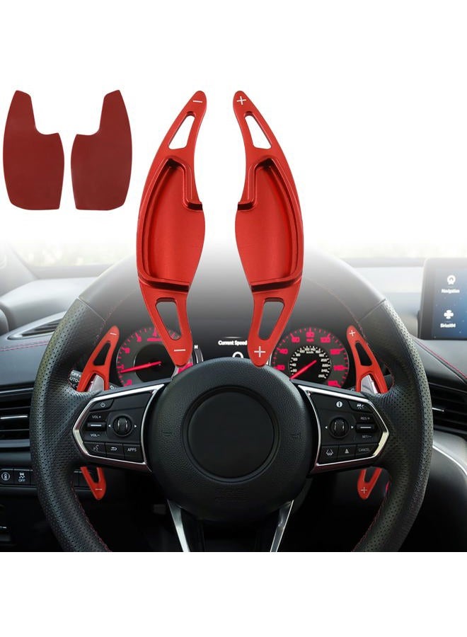 sumaikeji Aluminum Steering Wheel Shift Paddle Extensions for Acura MDX/RDX/TLX (2021-2024) Auto Accessories（red） - Image 1