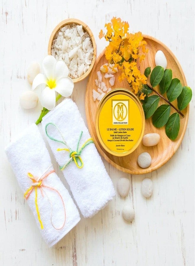 OMM Collection Solid Lotion Balm Natural Oils Mango, Shea, Cocoa coconut Butter-Rich Hydration-Heal & Sooth Rough, Dry, Irritated Skin-Jasmin Blanc (2oz - Image 4