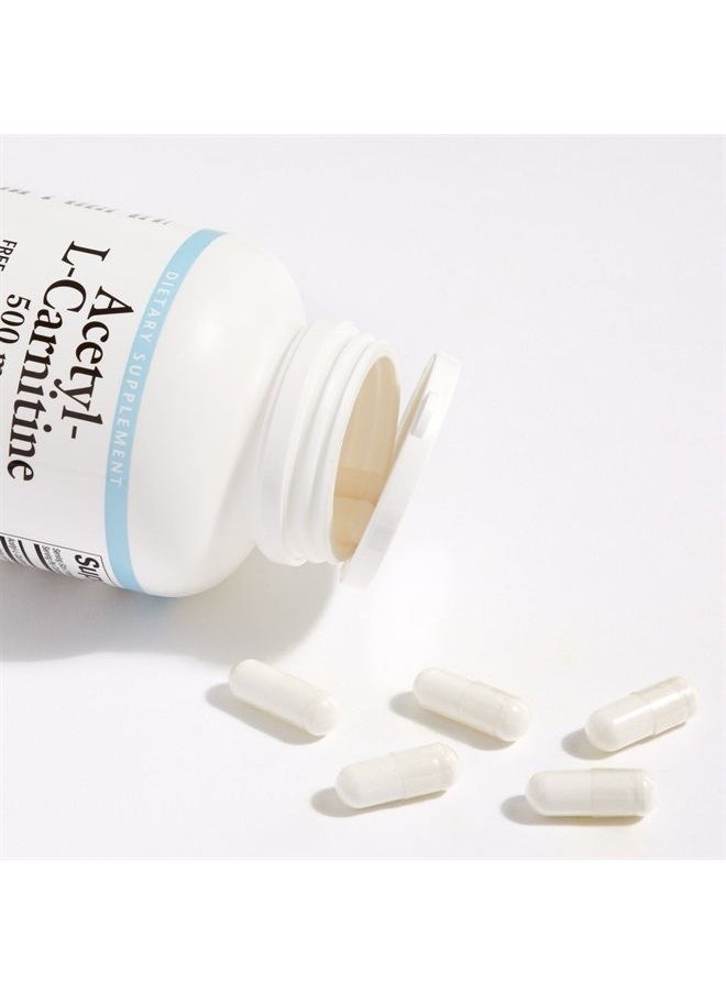 natural Factors - , Acetyl L-Carnitine 500 mg, Promotes a Healthy Memory, Concentration and Brain Function, 120 capsules (60 servings) - Image 1