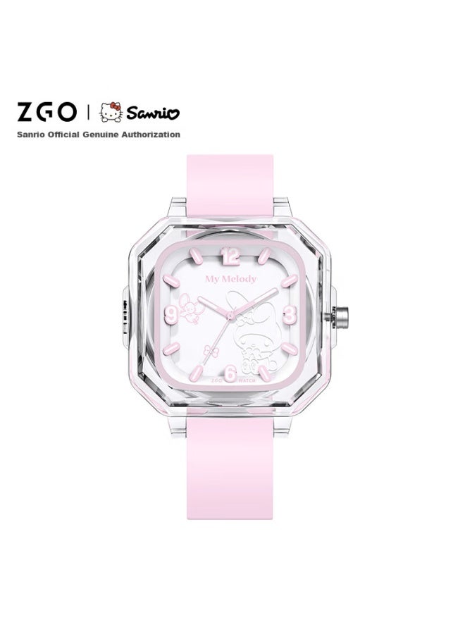 زجو Zgo ساعة طالبة للفتيات، هدية عيد ميلاد أنيقة من Sanrio لطلاب المدارس الإعدادية والثانوية، الأعمار من 12-16، 2198 وردي - Image 1
