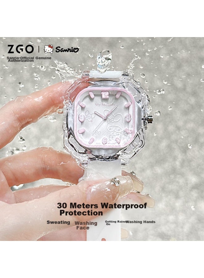 زجو Zgo ساعة طالبة للفتيات، هدية عيد ميلاد أنيقة من Sanrio لطلاب المدارس الإعدادية والثانوية، الأعمار من 12-16، 2198 وردي - Image 5