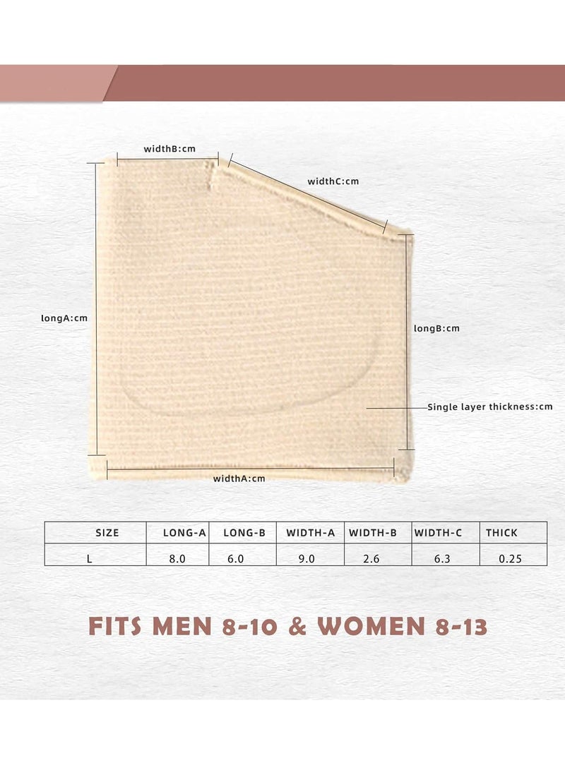 Metatarsal Pads Ball of Foot Cushions Metatarsal Foot Pads for Pain Relief, Gel Pads Cushion for Metatarsalgia Neuroma Fabric Metatarsal Sleeve Pads for Women/Men, Beige(1 Pair) - Image 2