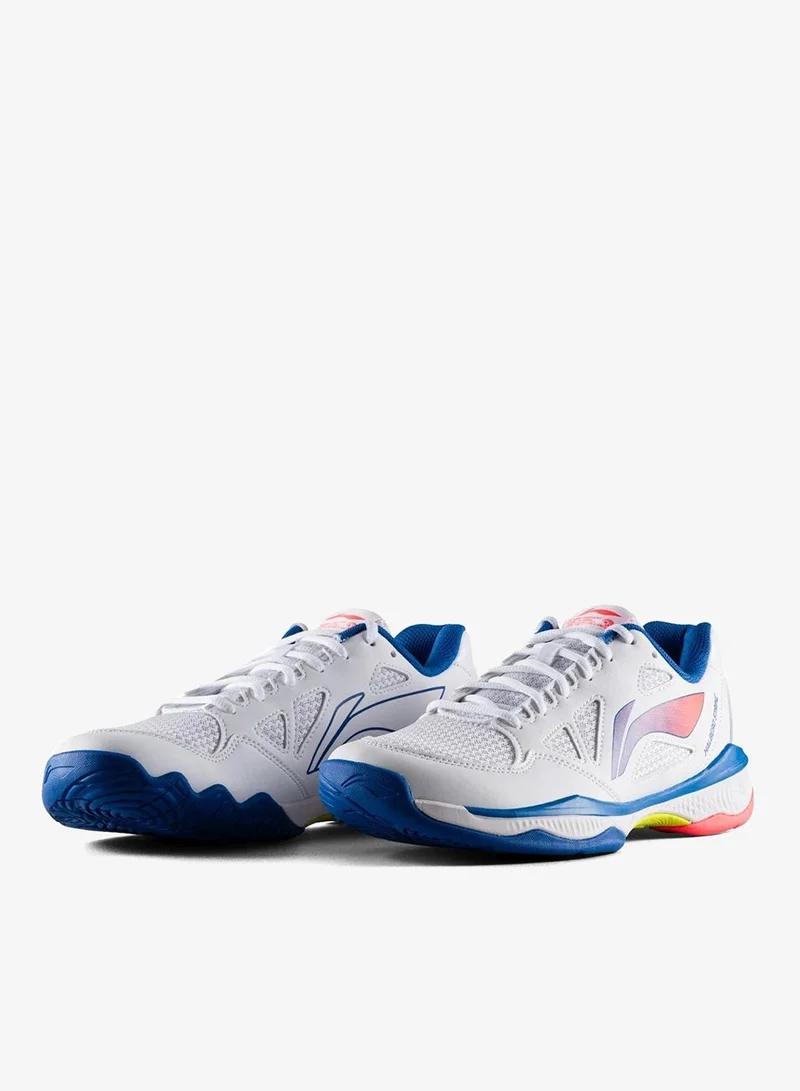 Li-Ning Standard White Li-Ning Halberd Strike Non Marking Badminton Shoes  | Best Price UAE