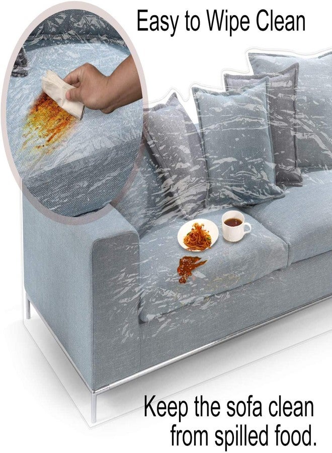 KEBE Clear Thicker Couch Cover for Pets, Heavy Duty Waterproof Plastic Shield Cat Dog Scratch Proof Protector, Non-Slip Sofa Slipcover for Storage and Moving - Image 3