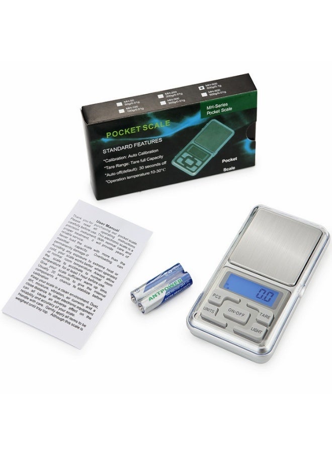 Portable Digital Scales, Gold Jewelry Scales, Mini Pocket Digital Scales, Precision Electronic Balance Scales (500g/0.1g) - Image 3