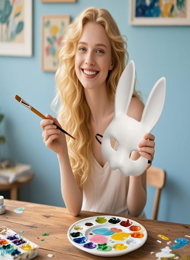 Anbaby 2 Pcs White DIY Bunny Mask Perfect for Costume Party or Festive Events Accessory - Image 4
