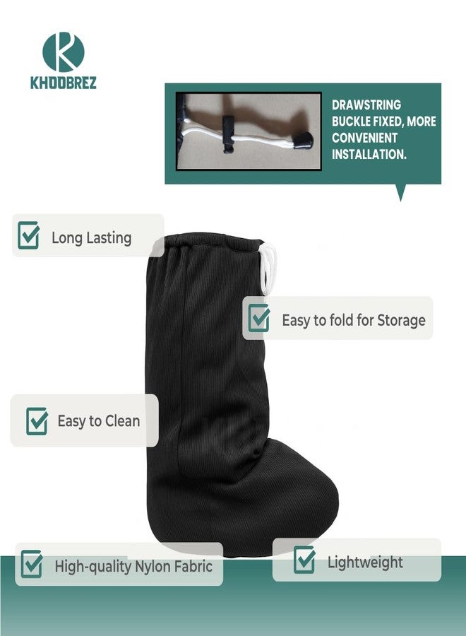 KHOOBREZ Pu Coating Waterproof Cast Leg Cover 1 Unit Universal Size CLC(Black) - Image 3