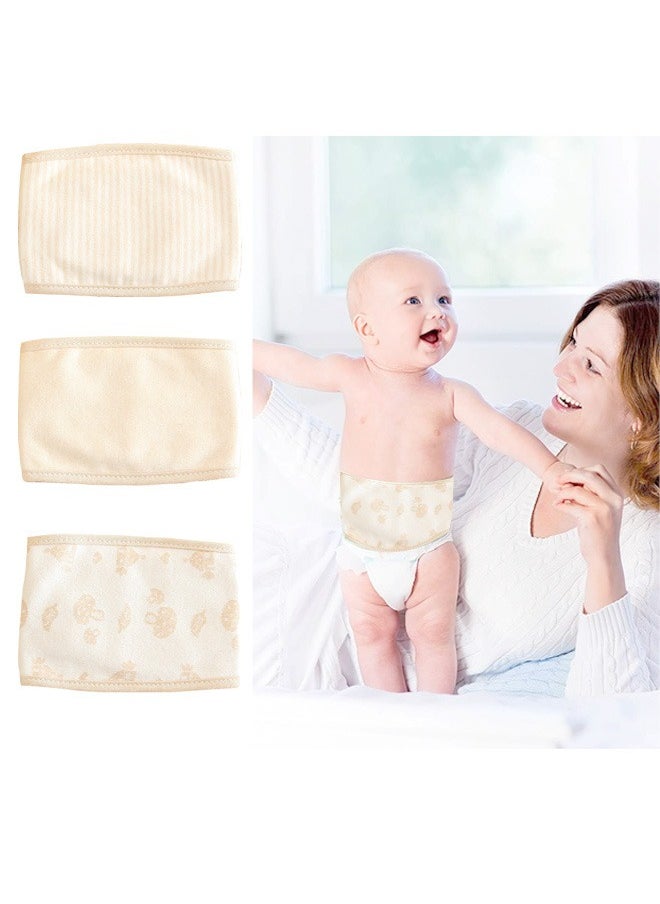MIXDE 3-Piece Cotton Baby Umbilical Cord Belly Band，Newborn Belly Girth, Adjustable Belly Apron Warm Wrap Newborn Waist Support Belt for Toddler Boys Girls  - Image 2
