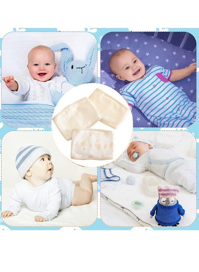 MIXDE 3-Piece Cotton Baby Umbilical Cord Belly Band，Newborn Belly Girth, Adjustable Belly Apron Warm Wrap Newborn Waist Support Belt for Toddler Boys Girls  - Image 3