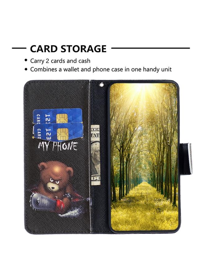 Green Tiger Case For Infinix Hot 30 Colored Drawing Pattern Leather Phone Case - Image 4