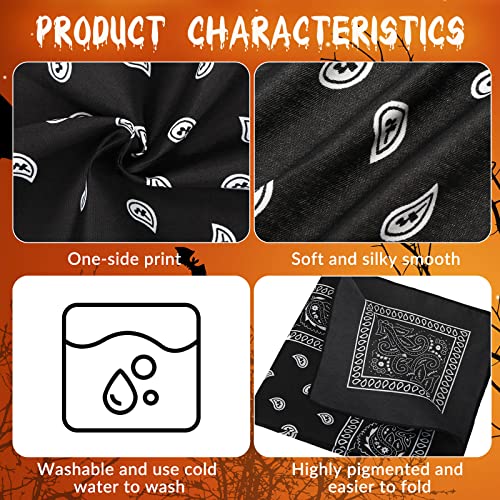 Handepo 100 Pack Bandanas Unisex Paisley Bandanas Bulk Multi Purpose Cowboy Head Wrap Necktie Face Cover Party Supplies, 21.26 inches (Stylish, Multicolor) - Image 5