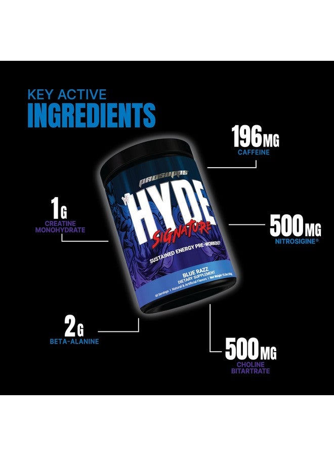 ProSupps PROSUPPS Mr. Hyde Signature Pre Workout Powder with Creatine, Beta Alanine & Caffeine - Performance, Energy & Endurance - Clean Fitness & Gym Supplements for Men & Women (Blue Razz, 60 Servings) - Image 5