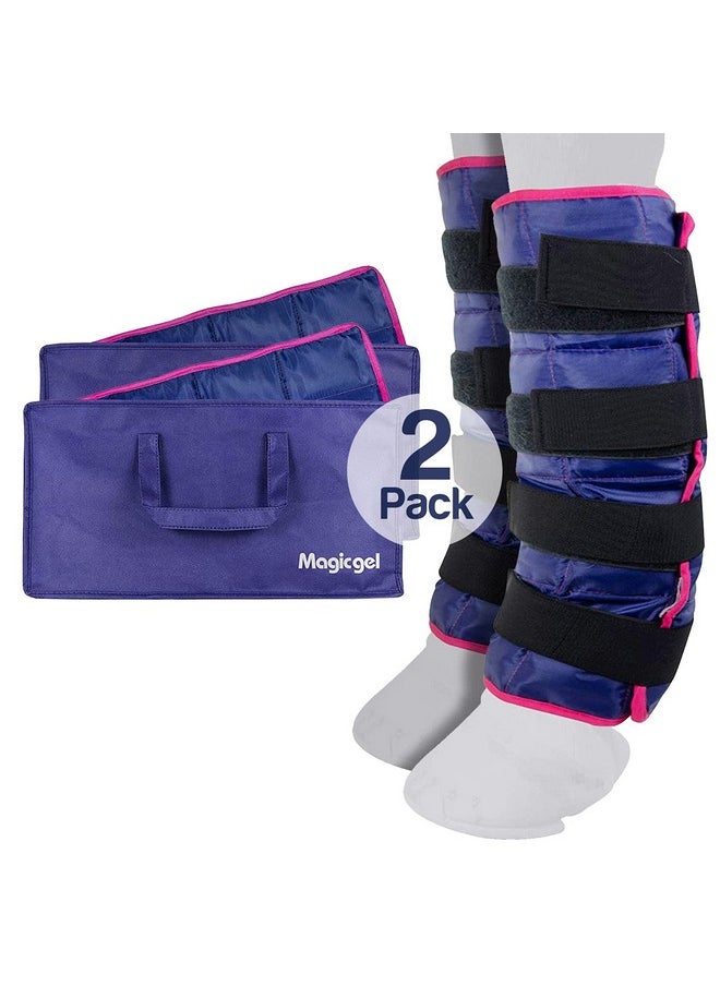 Magic Gel Horse Ice Pack  Cooling Leg Wraps For Hock, Ankle, Knee, Legs, Boots, And Hooves. (Twin Ice Boot, By Magic Gel)  - Image 1