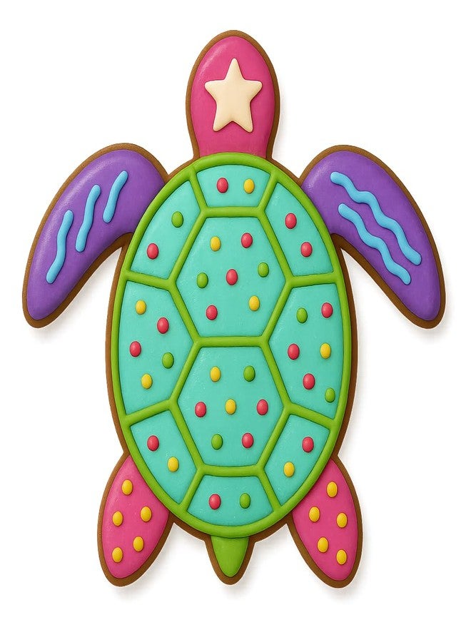 Mighty Gadget Sea Turtle Cookie Cutter & Stamp - 4x3.96", Ocean Animal Baking Tool (Random Color) - Image 4