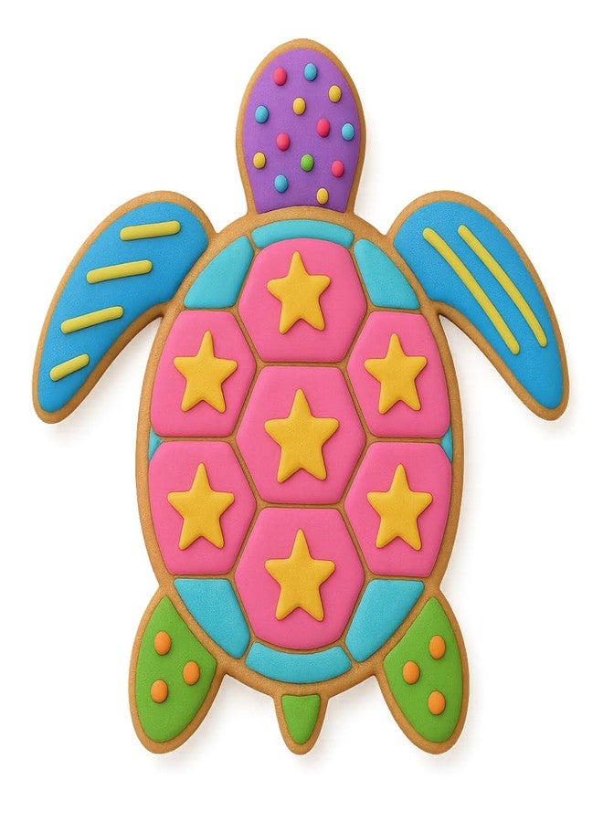 Mighty Gadget Sea Turtle Cookie Cutter & Stamp - 4x3.96", Ocean Animal Baking Tool (Random Color) - Image 5