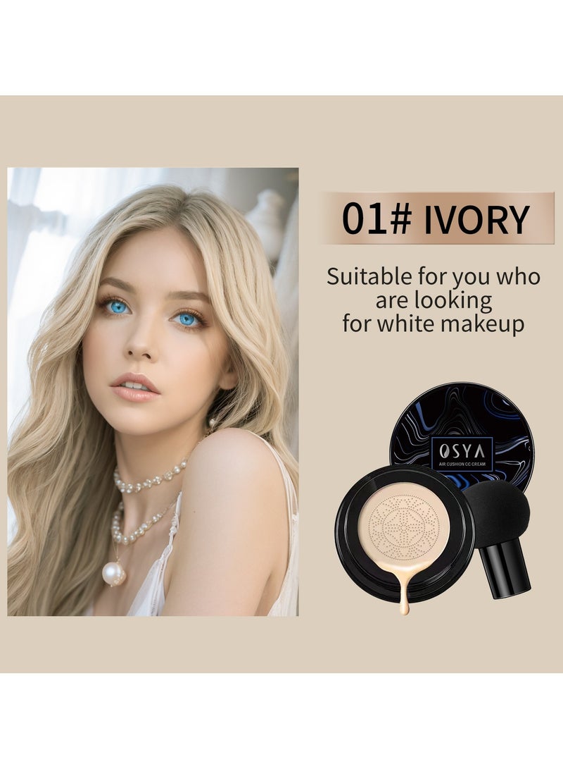 OSYA AIR CUSHION CC CREAM MOISTURIZE CONCEALER Foundation Makeup Base Primer CC Cream (01# IVORY) - Image 5