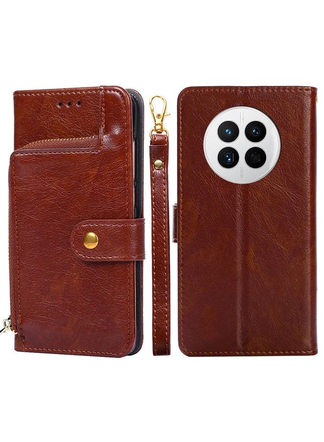 erorex Case For Huawei Mate 50 Zipper Bag Flip Leather Phone Case - Image 1