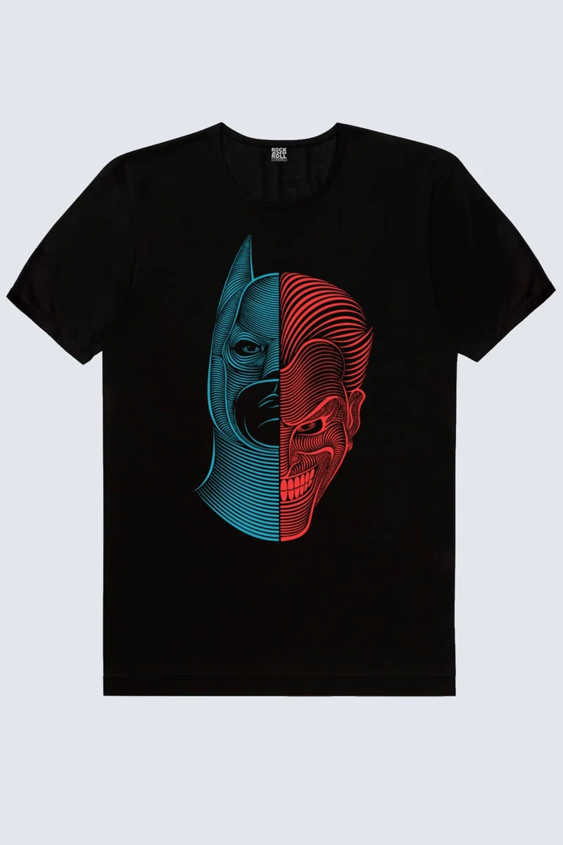 روك اند رول Joker with Coat, Half Hero Men's T-Shirt Eco Pack of 2