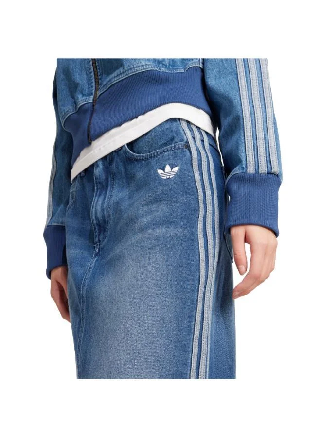adidas Originals ADICOLOR 3 STRIPES DENIM PENCIL SKIRT