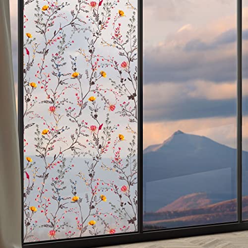 CVANU Window Film Glass Privacy Self-Adhesive Vinyl Sheet Heat Control, UV Prevention Glass Sticker for Window/Home/Office/Door_c34 (2X 4ft) - Image 2