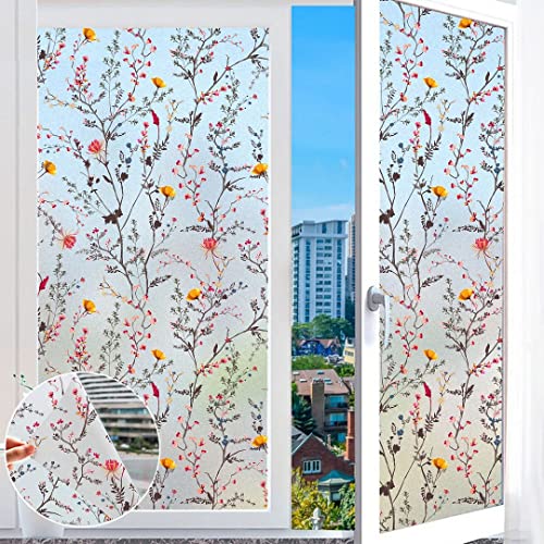 CVANU Window Film Glass Privacy Self-Adhesive Vinyl Sheet Heat Control, UV Prevention Glass Sticker for Window/Home/Office/Door_c34 (2X 4ft) - Image 5