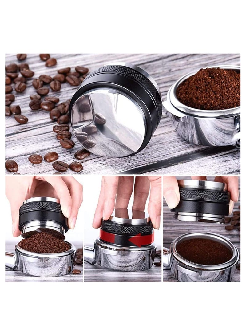 OMRAN CART Coffee Distributor and Tamper 51mm Dual Head Coffee Leveler for Delonghi Dedica, Homix 51mm Portafilter, Capresso PRO, and Breville 800 Series  - Image 2