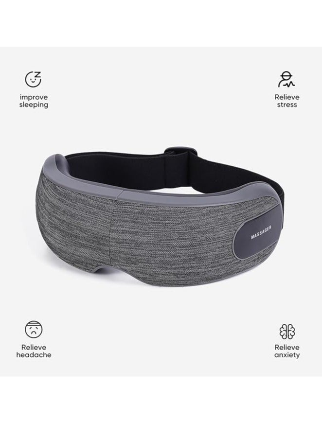 Generic Eye Massager, Bluetooth Heated Massage Goggles, Relief Migraines/Anxiety/Dry Eyes/Improve Sleep/Meditation, Graphene Constant Temperature Hot Compress, Low-Frequency Pulse - Image 2