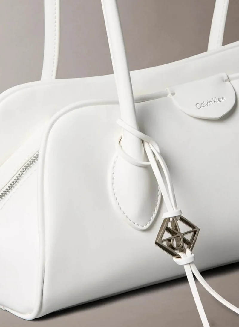 Calvin Klein White Alyssum Trio Compartment Shoulder Bag for Women | Best Price UAE