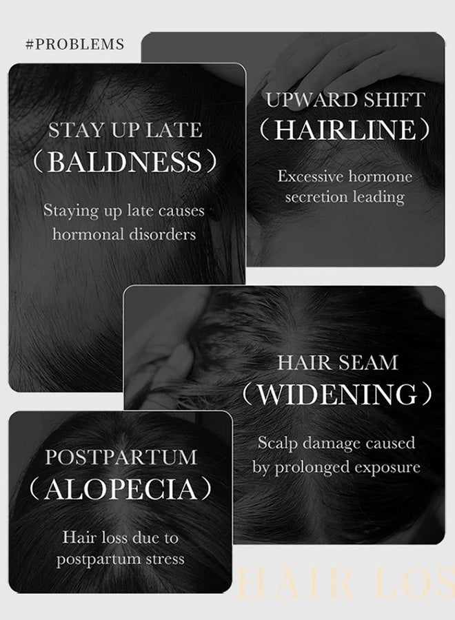 مايتشير بودرة ظل خط الشعر، بودرة خط الشعر السحرية لتغطية خط الشعر فورًا، مكمل الجذور مع فوف لتغطية الجذور للشعر الخفيف مقاوم للماء (بني داكن) - Image 5