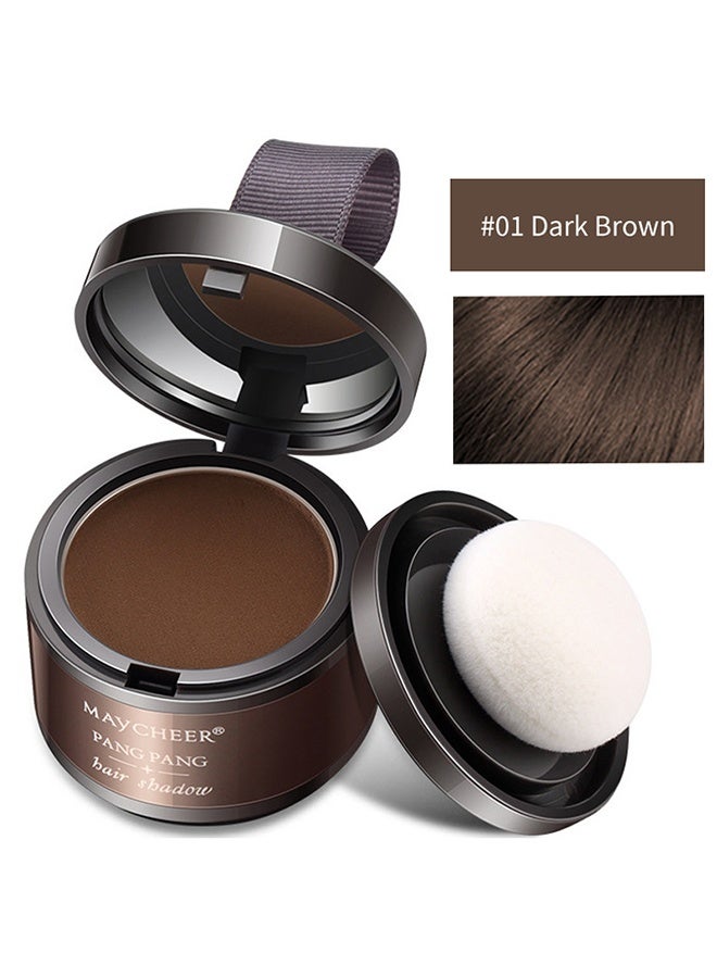 مايتشير بودرة ظل خط الشعر، بودرة خط الشعر السحرية لتغطية خط الشعر فورًا، مكمل الجذور مع فوف لتغطية الجذور للشعر الخفيف مقاوم للماء (بني داكن) - Image 2