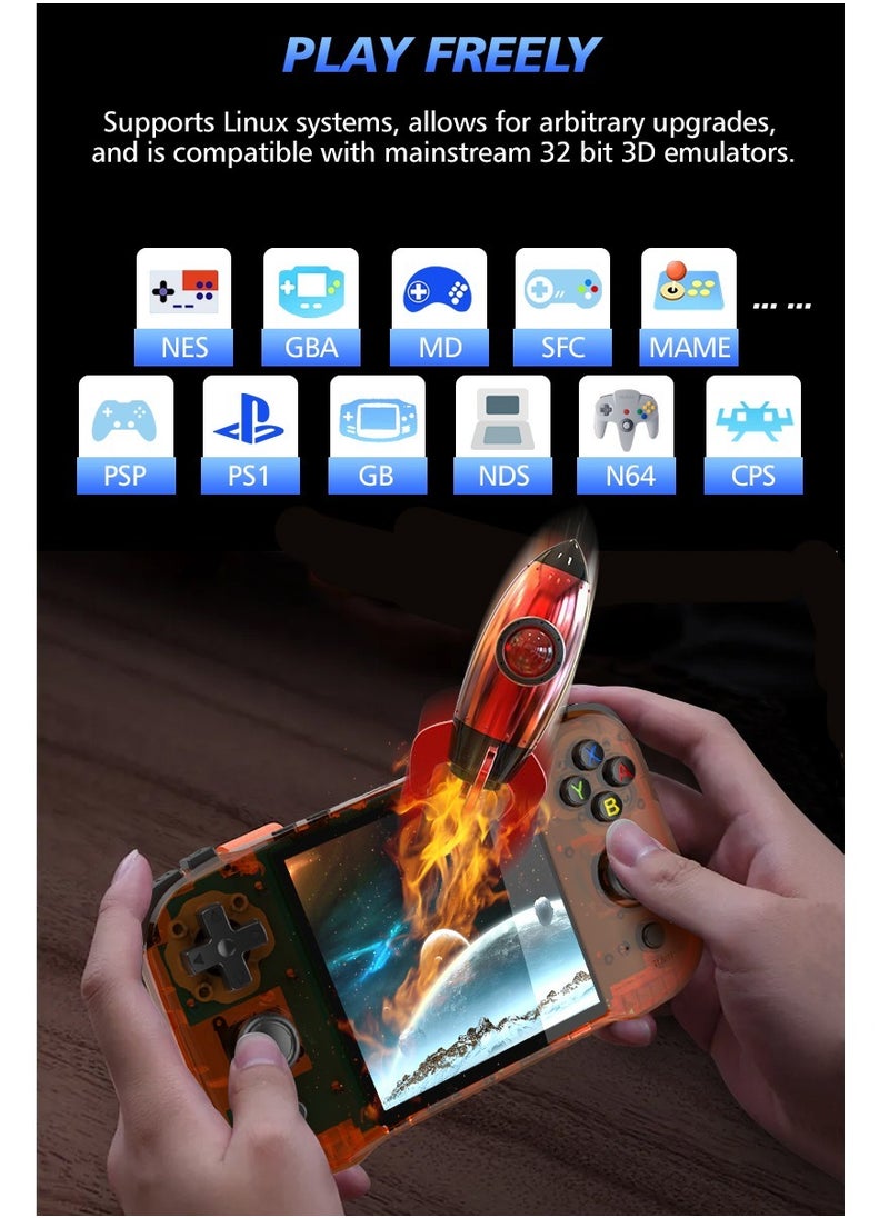 Verci - R46S Handheld Retro Gaming Console Linux System Preloaded With 8000+ Games 4 Inch Screen FPS 60HZ 4000mAh Wifi Bluetooth 32G+128G - Image 1