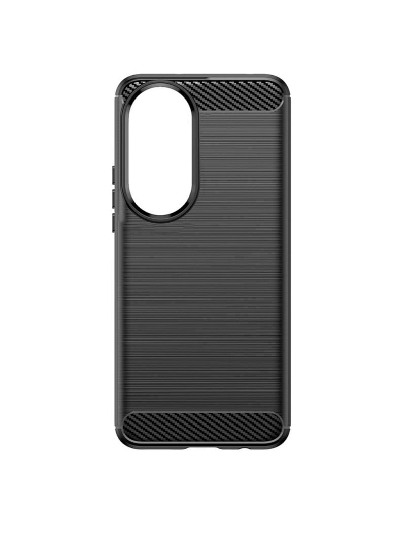 Wtech Soft Silicone Brushed Texture Protective Case Cover For Honor 200 Pro 5G 2024 Black - Image 4