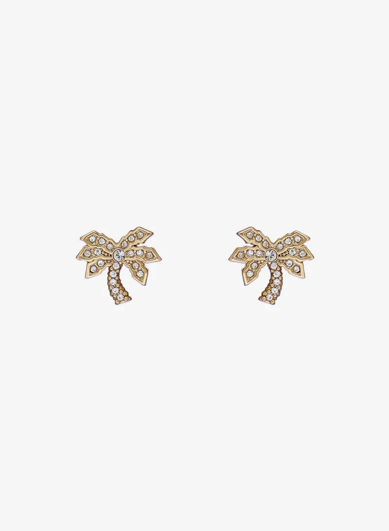 Ted Baker Palmria: Crystal Palm Tree Stud Earrings