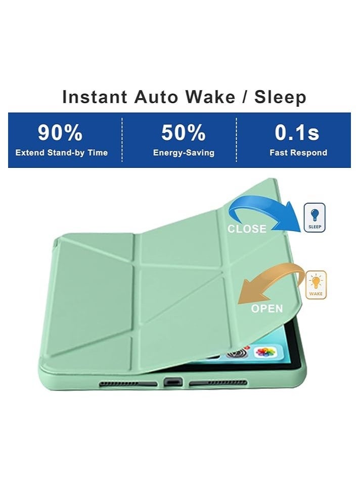 TIGER iPad 10.2 Inch Case for iPad 9th Generation 2021, iPad 8th Generation 2020 & iPad 7th Generation 2019, 5-in-1 Multiple Viewing Angles, Auto Wake/Sleep Soft Back Cover, Matcha Green - Image 3