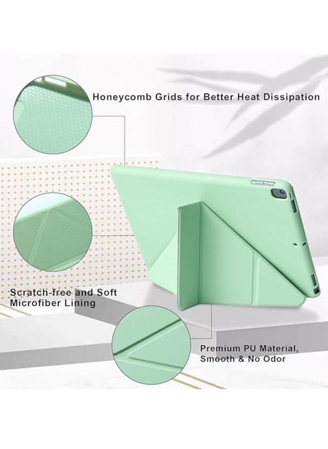 TIGER iPad 10.2 Inch Case for iPad 9th Generation 2021, iPad 8th Generation 2020 & iPad 7th Generation 2019, 5-in-1 Multiple Viewing Angles, Auto Wake/Sleep Soft Back Cover, Matcha Green - Image 5