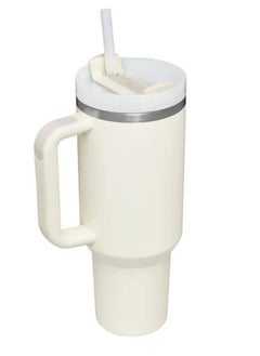Stanley Stanley Quencher H2.0 FlowState Vacuum Insulated Tumbler with Lid and Straw for Water, Iced Tea or Coffee, Smoothie and More Cream 40 oz Stainless Steel 32x15x 10cm  - Image 2