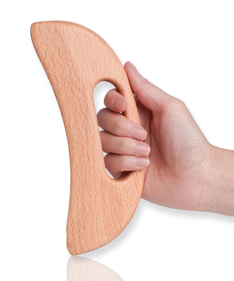 enttgo Body Gua Sha Tool Wooden Lymphatic Drainage ToolGuasha Massage Tools for Anti Cellulite and Relieve Muscle FatigueWood Therapy Massage Tools for Neck Back Face Leg Facial AWood1