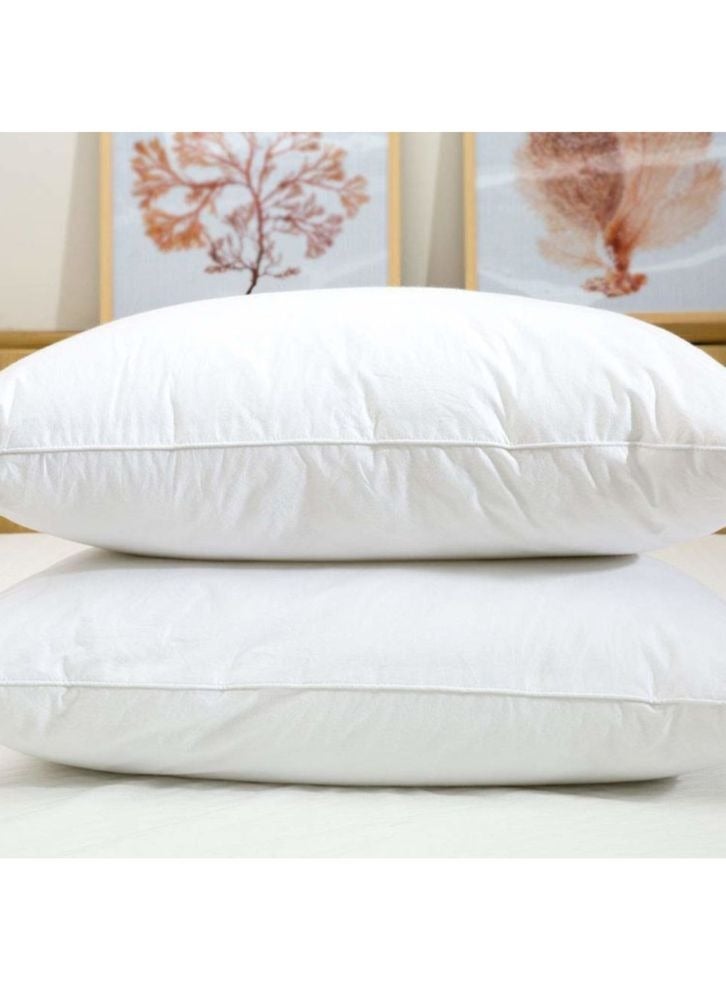 BYFT Orchard Exclusive Pillow (50 x 70 Cm) 900 gm Plain White 100% Hollowfiber - Set of 02 - Image 3