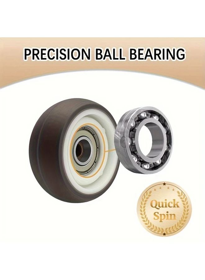 2 Inch 4 Brakes Heavy Duty TPR Silent Furniture Casters 360 Degree Swivel With Brake - Image 5