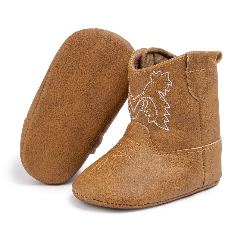 Meckior Baby Girls Cowboy Tassel Boots Side Zipper Moccasins Soft Bottom Non-Slip Toddler Shoe - Image 1