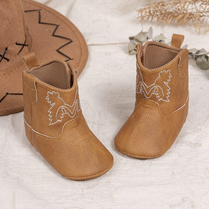 Meckior Baby Girls Cowboy Tassel Boots Side Zipper Moccasins Soft Bottom Non-Slip Toddler Shoe - Image 4