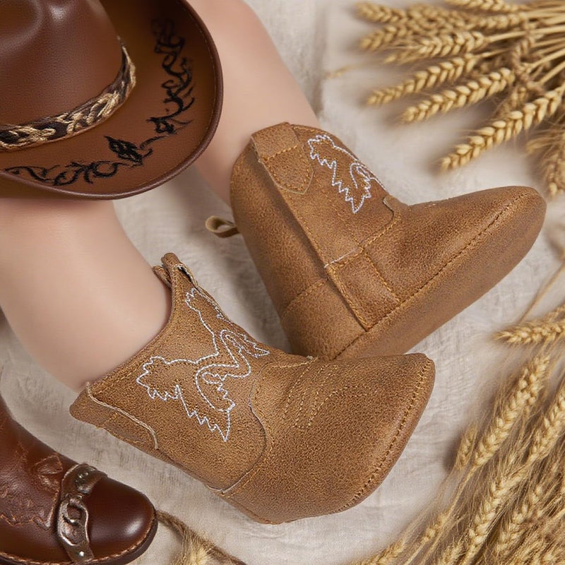 Meckior Baby Girls Cowboy Tassel Boots Side Zipper Moccasins Soft Bottom Non-Slip Toddler Shoe - Image 2