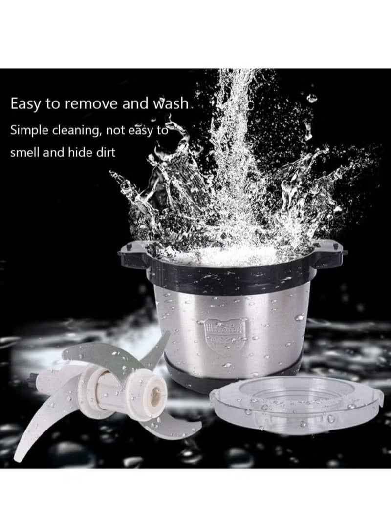 Gonice Safe 6L Meat Grinder, Food Processor Stainless Steel Chopper for Meat, Vegetables, Fruits and Nuts, Bowl 4 Sharp Blades, 1000W Kitchen Grinder  - Image 4
