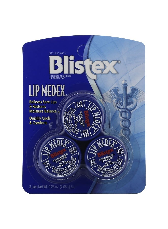 Blistex بليستكس، ليب ميدكس، 3 برطمانات 0.25 أونصة (7.08 جرام) لكل منها - Image 2